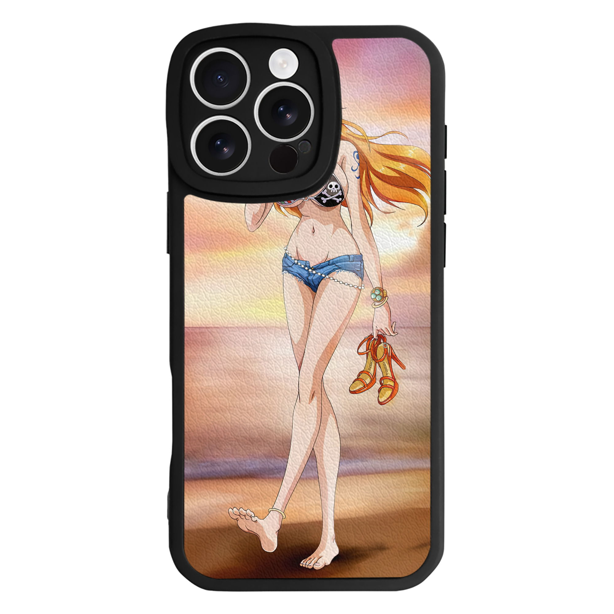 （画像用） ワンピース ONE PIECE 【iPhone 16シリーズ対応】シリコンスマホケース（レザー調） 材質：シリコン